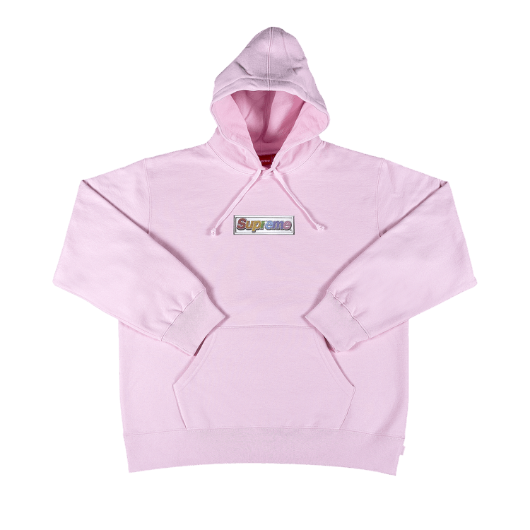 Buy Supreme Bling Box Logo Hooded Sweatshirt 'Light Pink