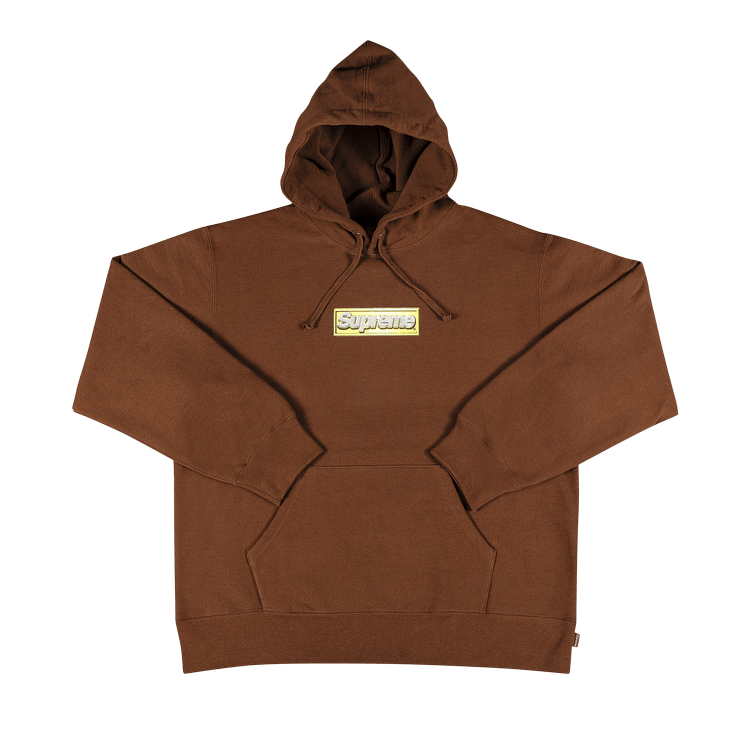 Buy Supreme Bling Box Logo Hooded Sweatshirt 'Dark Brown ...