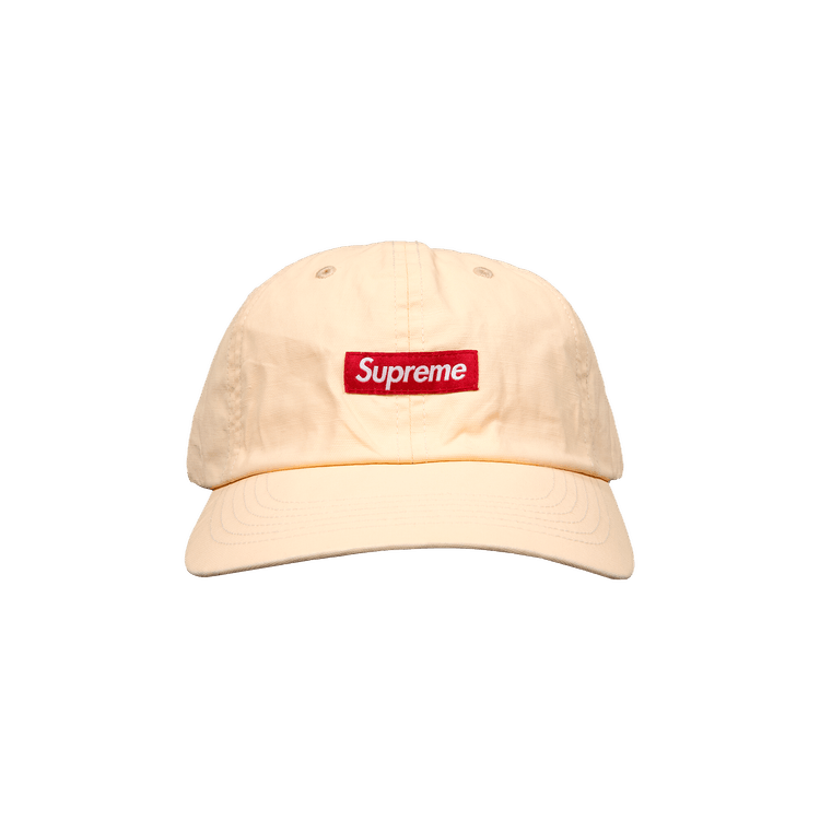 Buy Supreme Small Box Coated Linen 6-Panel 'Natural' - SS22H29