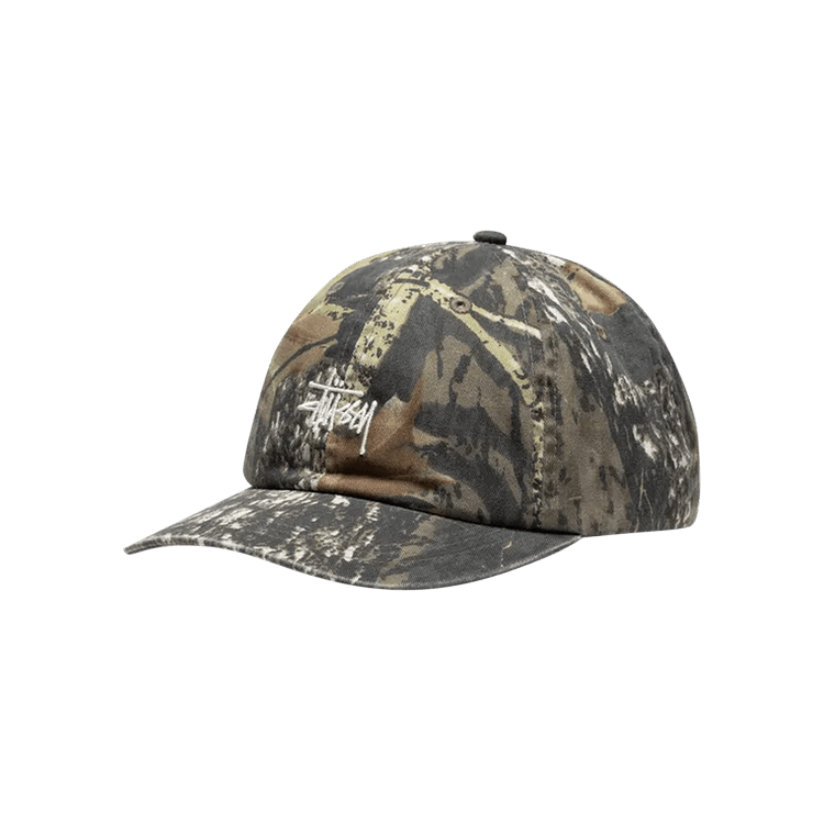 Buy Stussy Washed Stock Low Pro Cap Leaf Camo 1311043 LEAF GOAT UK
