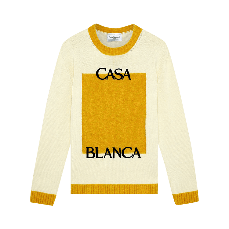 Buy Casablanca Knit Logo Sweater 'Off White' - MS22 KW 139 OFF | GOAT