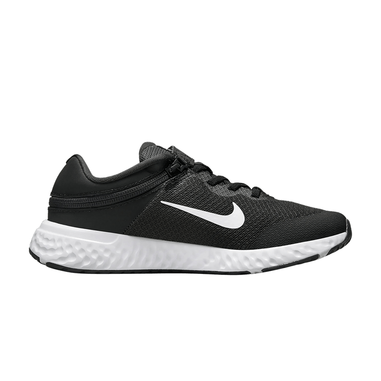 (GS) Nike Revolution 6 FlyEase 4E 'Black White'