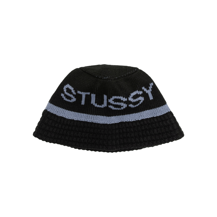 Buy Stussy Jacquard Knit Bucket Hat 'Black' - 1321095 BLAC | GOAT UK