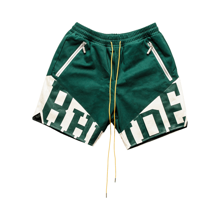 Rhude green shop shorts