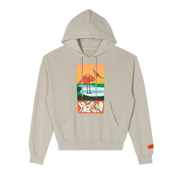 Buy Heron Preston Abstract Hoodie 'Grey/Orange