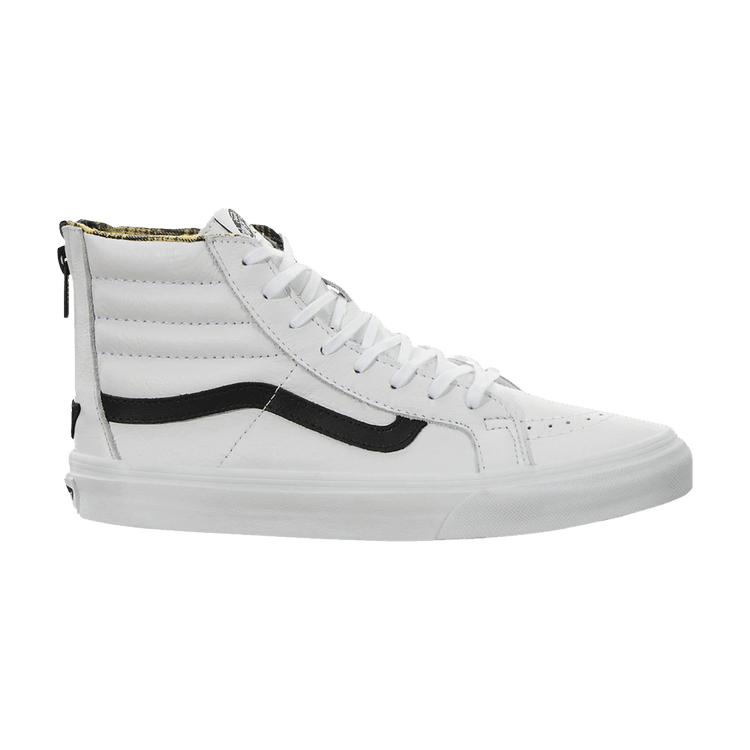 Sk8-Hi Slim Zip 'Plaid Flannel - White'