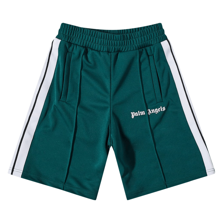 Buy Palm Angels Classic Track Shorts Green White 'Green