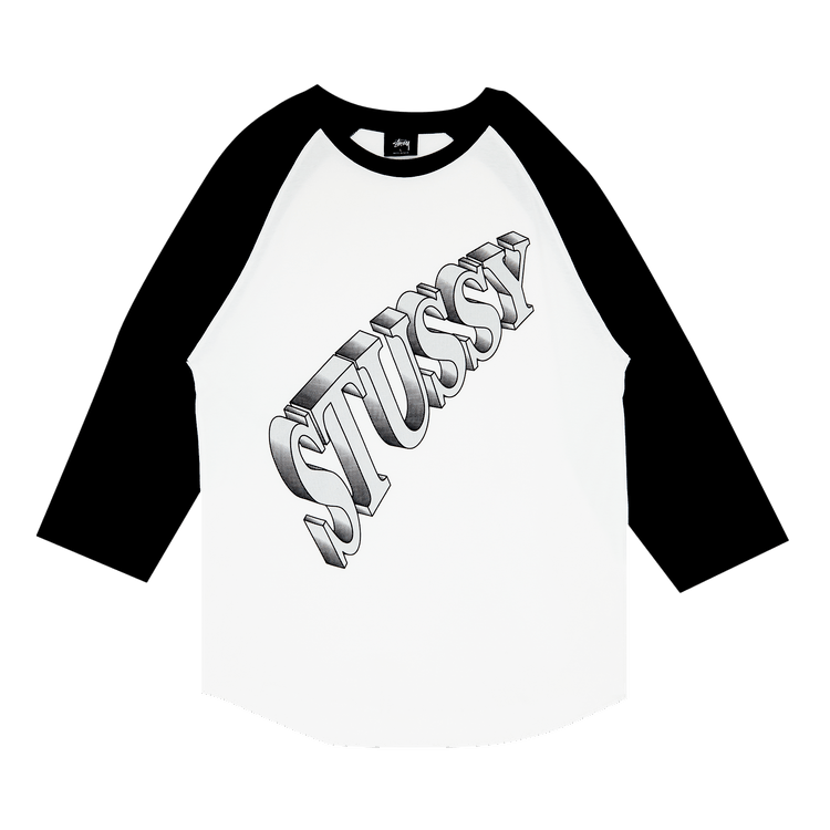 STUSSY〈raglan sleeve t shirt print L〉 Buy Stussy Super Raglan Long-Sleeve 'White/Black' - 114844