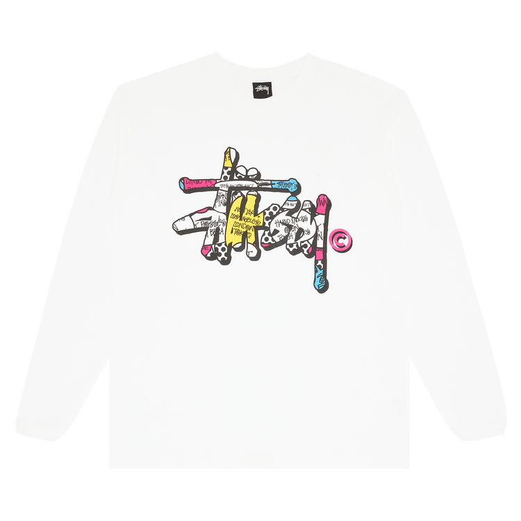 【限定価格セール！】 Long-Sleeve Tee Script Gear Stussy Buy 'White' 0535 - 小物