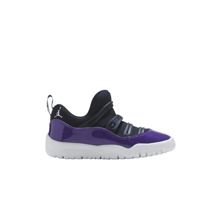Toddler Air Jordan 11 Retro Little Flex Black Court Purple BQ7102 005