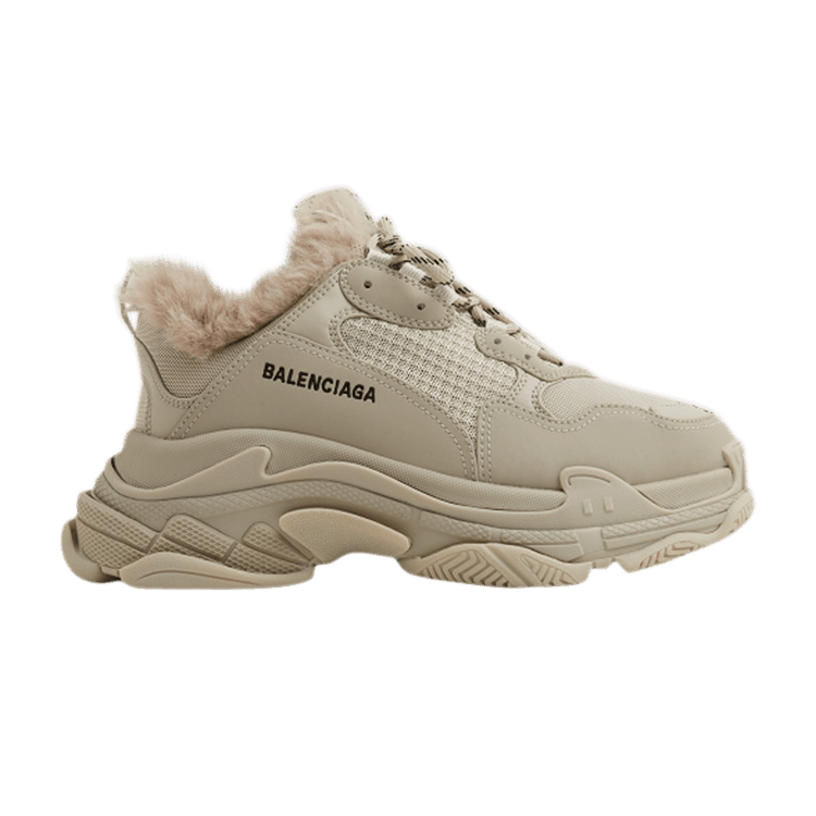 Buy Balenciaga Wmns Triple S Sneaker 'Fake Fur - Beige' - 668562