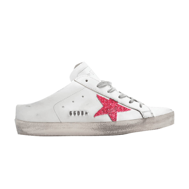 Golden Goose Wmns Superstar Sabot White Pink Fluorescent Culture Circle