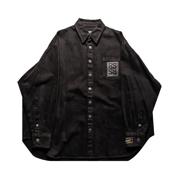 Buy Raf Simons RS Big Fit Denim Shirt 'Black' - 221 M243 10032 0099 | GOAT
