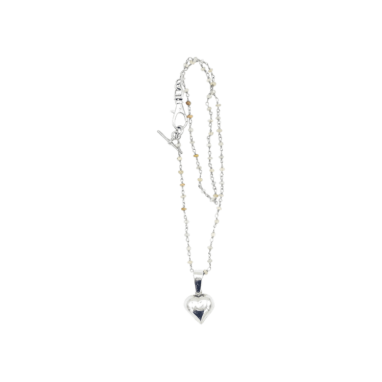 Buy Martine Ali Opal Rosary Heart Chain 'Silver' - MA2211919