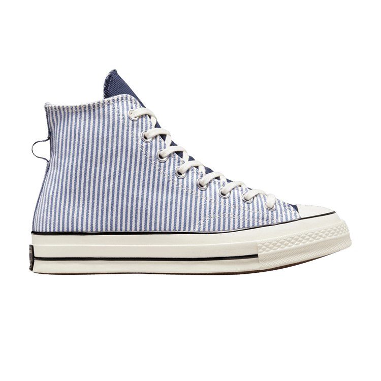 Chuck 70 High 'Washed Indigo Hickory Stripes'