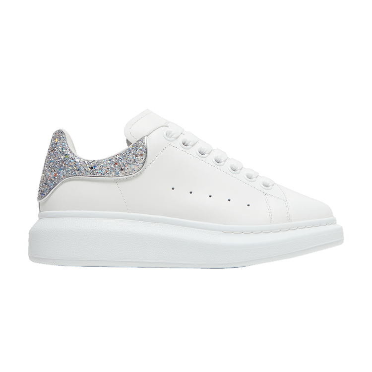 Alexander Mcqueen Wmns Oversized Sneaker 'White Silver Glitter'