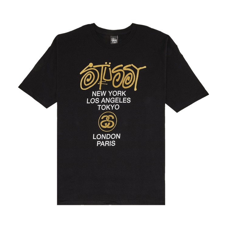 Buy Stussy World Tour Tee 'Black' - 1903114 BLAC | GOAT