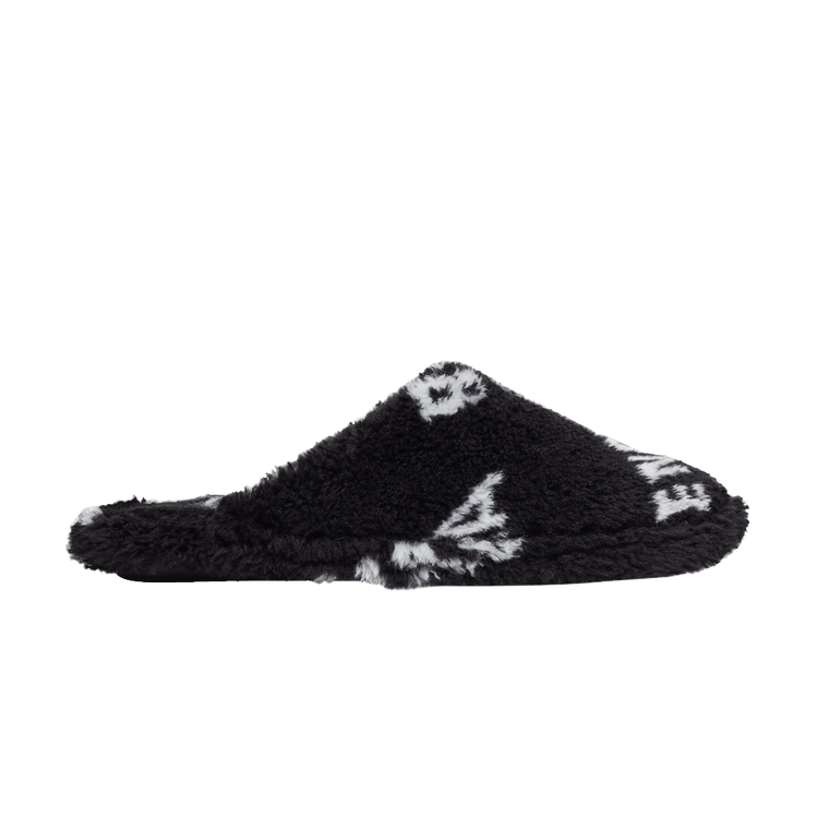Buy Balenciaga Furry Sandal 'Allover Logo - Black' - 699675