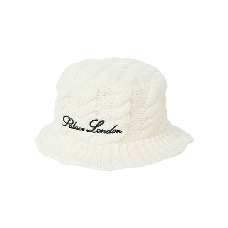 Buy Palace Cable Knit Bucket Hat 'White' - P22H250 | GOAT