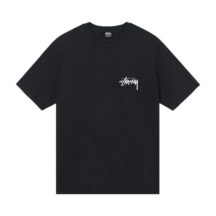 関税込★Stussy★Big Basic Pigment Dyed T-Shirt Black Yellow 関税込☆Stussy☆Big Basic Pigment Dyed T-Shirt Black Yellow