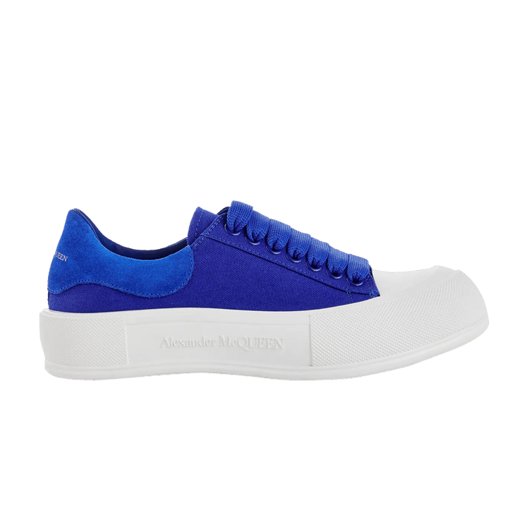 Buy Alexander McQueen Wmns Deck Lace Up Plimsoll Blue