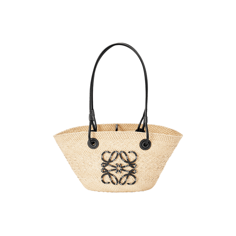 Buy Loewe Anagram Basket Small Bag 'Natural/Black