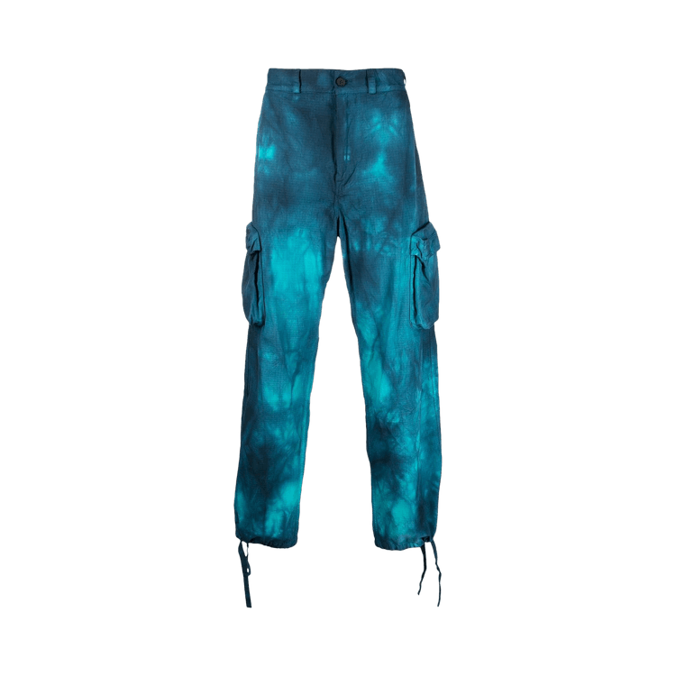 Off white tie dyed cargo pants justin 着用 Off White - tie-dyed cargo pants - メルカリ