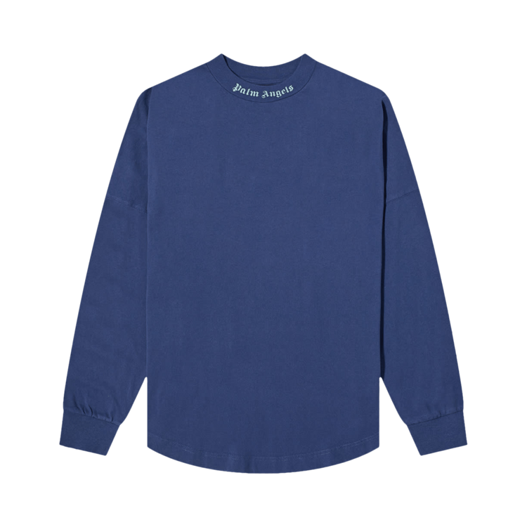 Buy Palm Angels Classic Logo Over Long-Sleeve Tee 'Blue