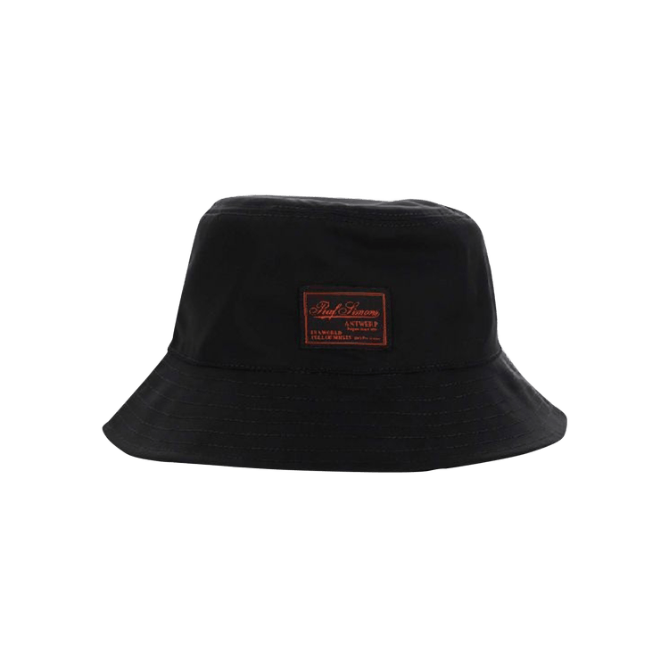 Buy Raf Simons Reversible Bucket Hat With Woven Label 'Black