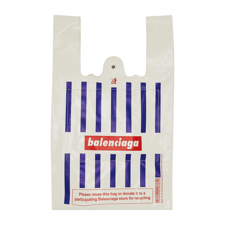 Buy Balenciaga Monday Shopper 'White Blue/Red' - 677426
