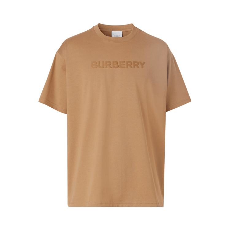 Burberry Logo Print Oversized T Shirt Camel Culture Circle