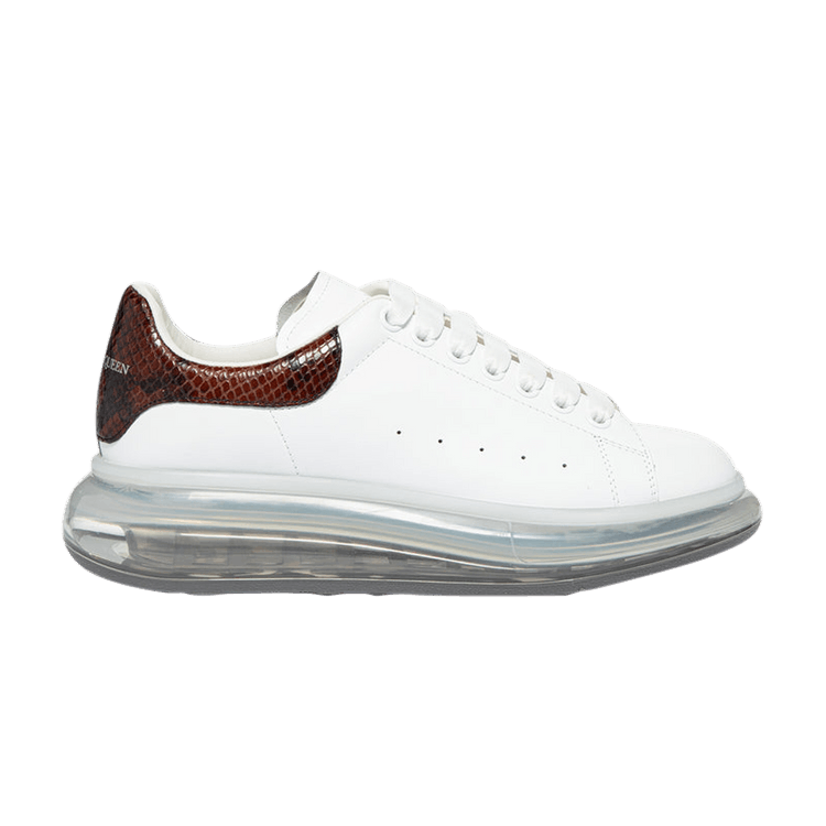 Alexander Mcqueen Oversized Sneaker Transparent Sole Walnut Snakeskin Culture Circle