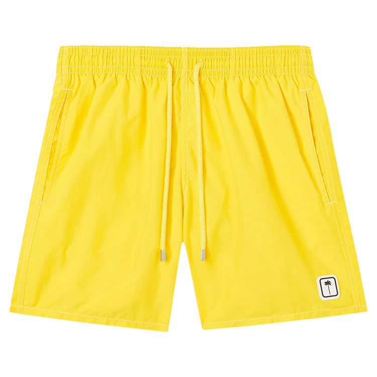 Palm Angels x Vilebrequin Logo Patch Swim Trunks 'Yellow' | GOAT