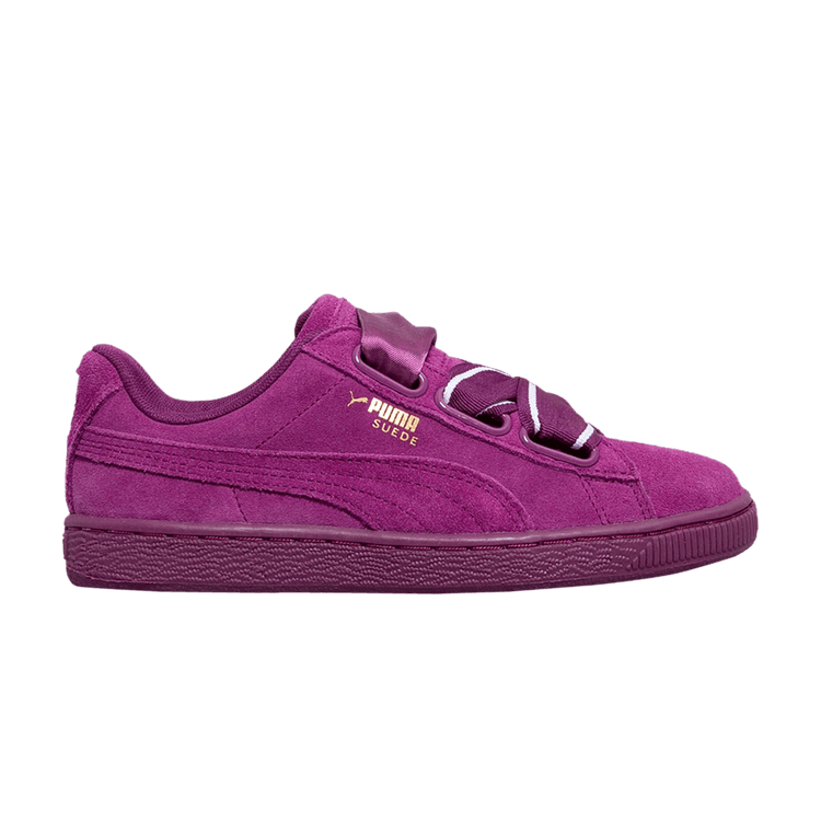 Buy Wmns Suede Heart Satin 2 Dark Purple 364084 02 GOAT