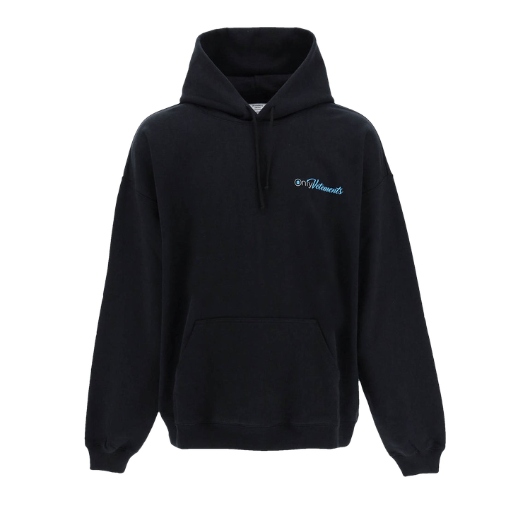 Vetements - Black hoodie with contrast slogan UA53HD100B - buy with Latvia  delivery at Symbol