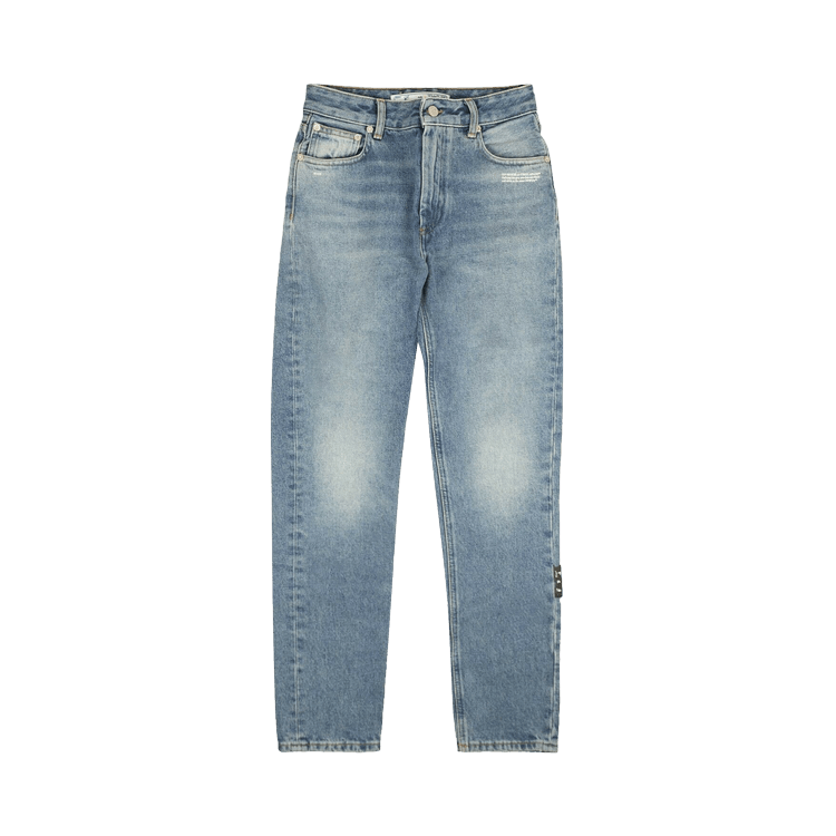 Off-White Denim Straight Jeans 'Blue Denim' | GOAT
