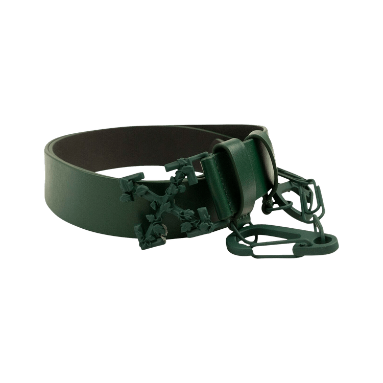Buy Off-White Leather Chain Belt 'Dark Green