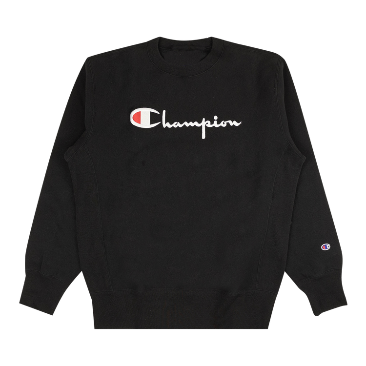 Champion script logo gold crew shop neck sweatshirt