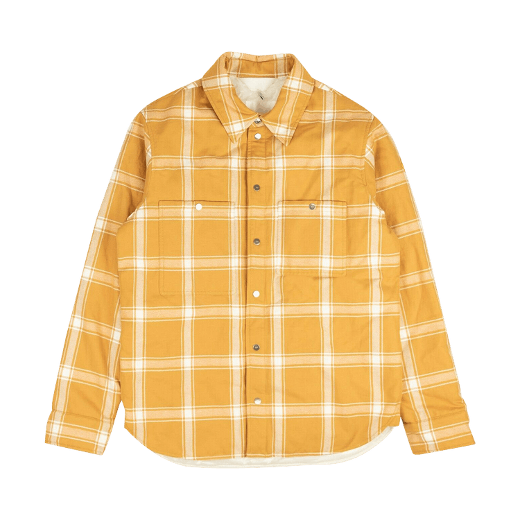 Moncler 1952 Lapetus Plaid Shirt Jacket 'Yellow' | GOAT