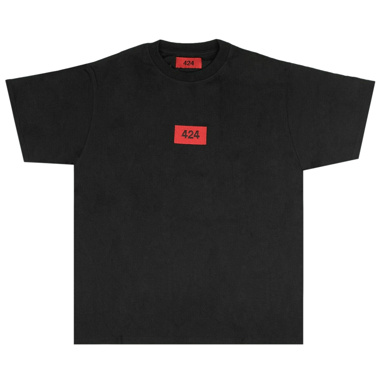 424 Logo Patch ShortSleeve TShirt 'Black/Red' GOAT
