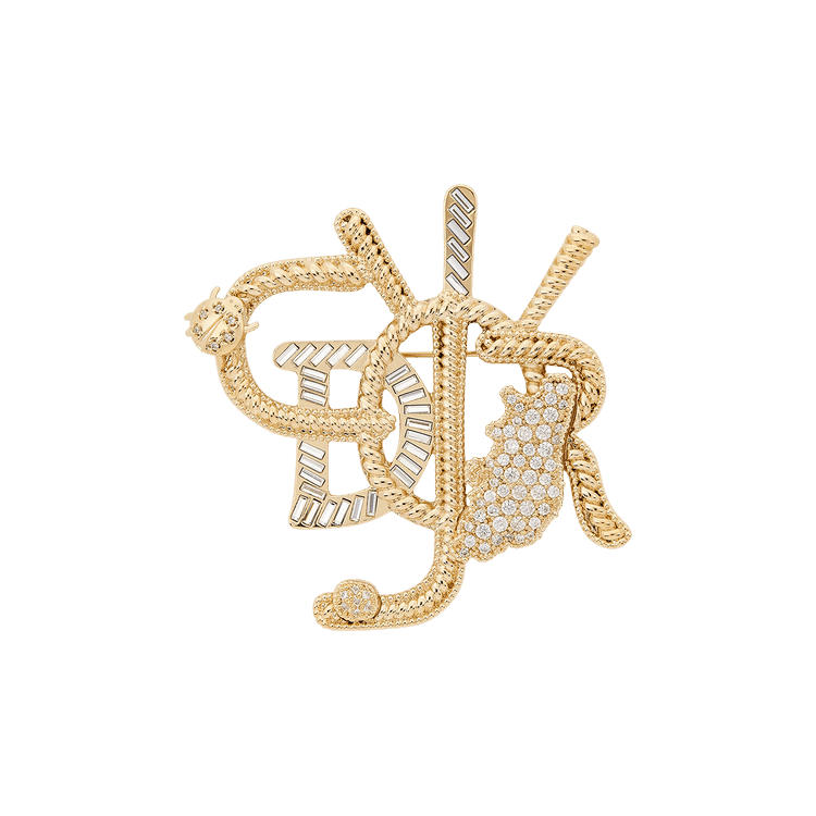 Buy Dior x Cactus Jack Brooch 'Gold' - V0891HOMMT D319 | GOAT