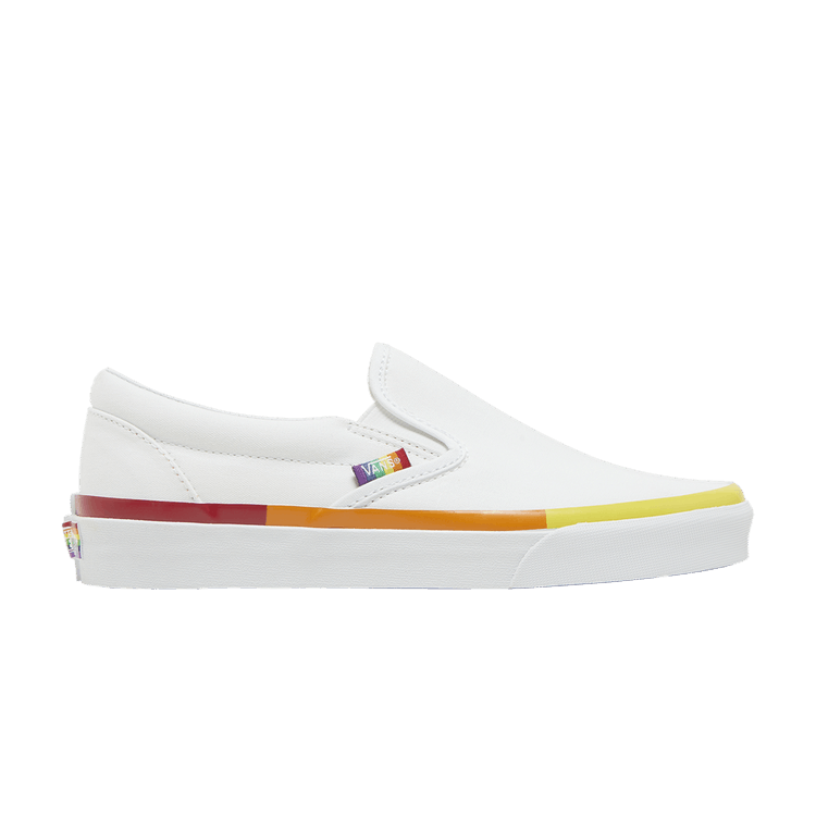 White vans with rainbow online bottom