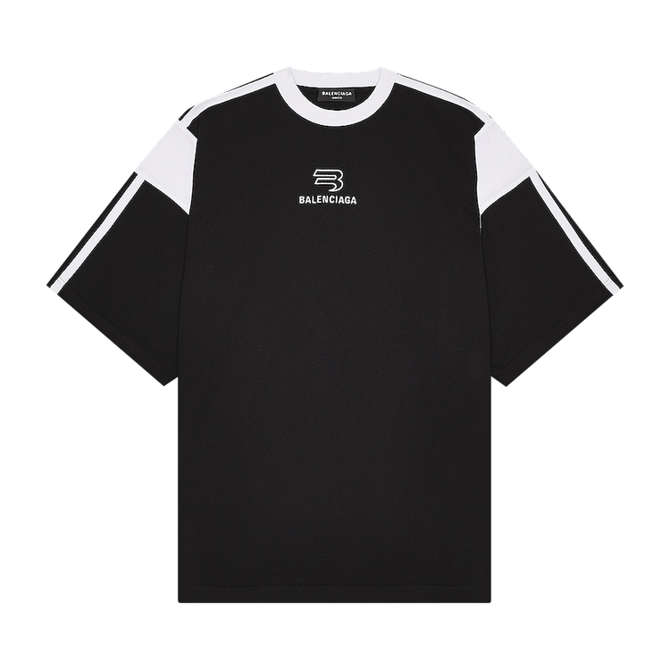 Buy Balenciaga Sporty B T-Shirt Boxy Fit 'Black/White Buy Balenciaga Sporty B T-Shirt Boxy Fit 'Black/White