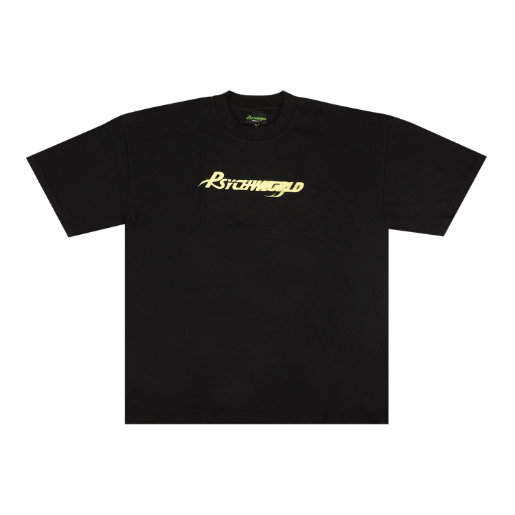 Buy Psychworld Speed Logo T-Shirt 'Black/Yellow' - 1482