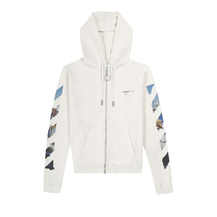 Black diag 2025 multicolor zipped hoodie