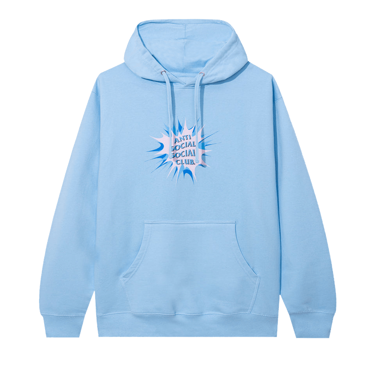 Anti social social shop club light blue hoodie