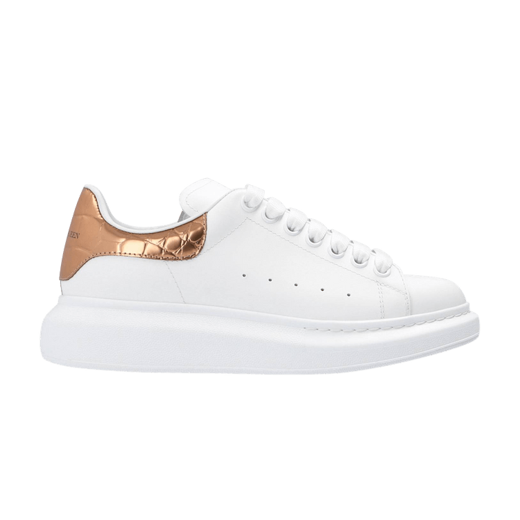 Alexander Mcqueen Oversized Sneaker Rose Gold Crocodile Culture Circle