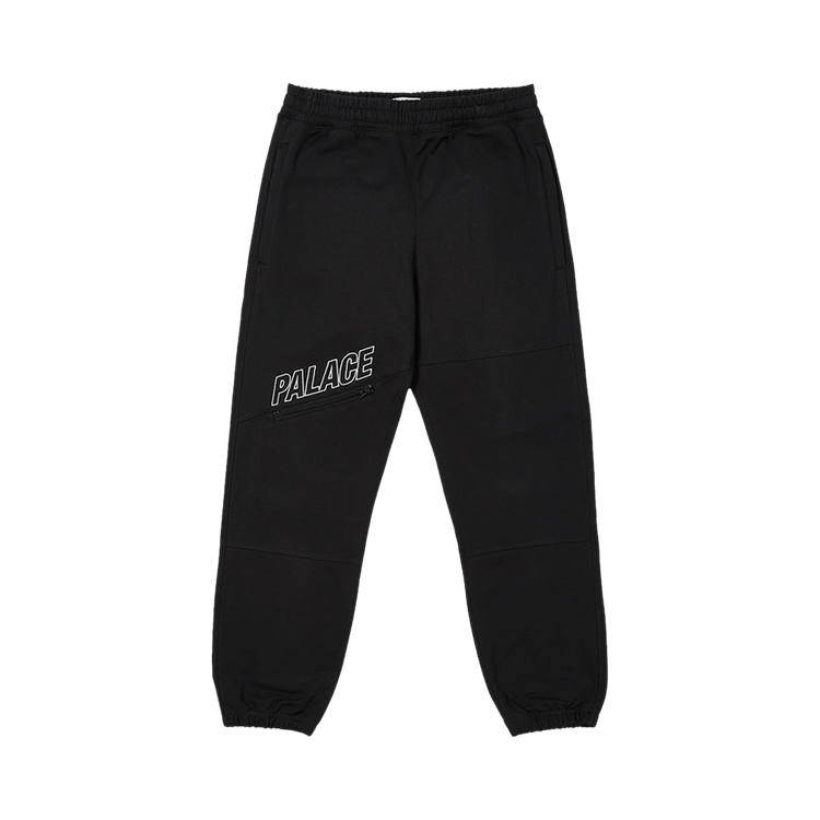 Buy Palace Slant Zip Joggers 'Black' - P22JG061 | GOAT