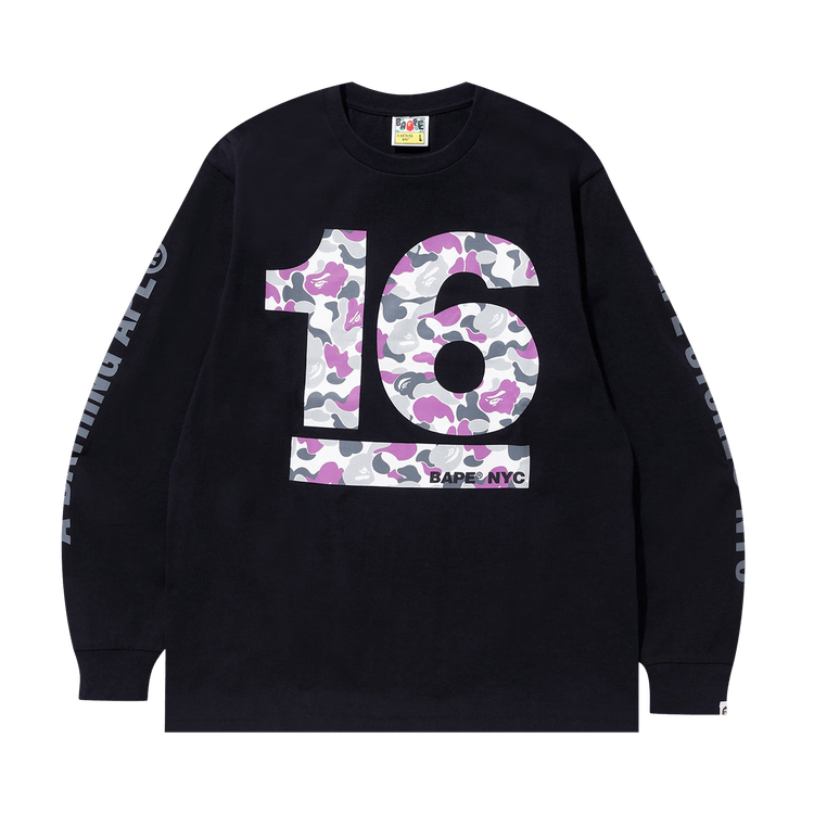Buy BAPE New York 16th Anniv. Mercer Long-Sleeve Tee 'Black
