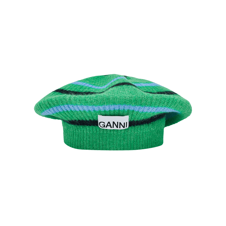 GANNI Soft Wool Beret 'Kelly Green' | GOAT